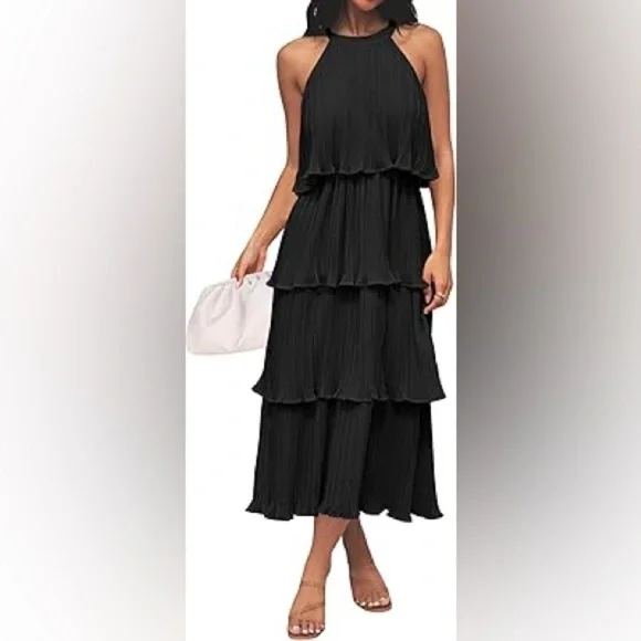 Beautiful new with tags size small Jessica flowy ruffles tiered dress - Picture 7 of 8